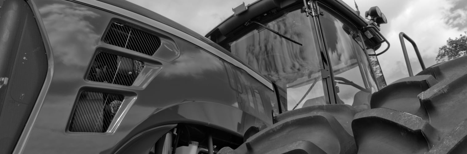 Tractor low angle photo in Black and White