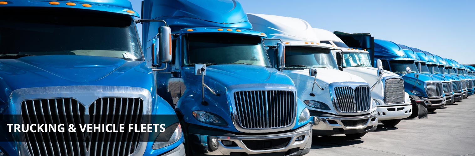 Truck fleet in a row